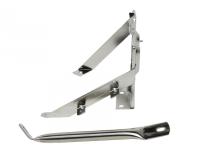 Jeep CJ Battery Tray with support arm 76-86 CJ Polished Silver Kentrol
