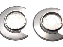 Jeep CJ Disc Brake Dust Cover Pair 76-78 CJ Polished Silver Kentrol
