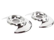 Jeep CJ Disc Brake Dust Cover Pair 76-78 CJ Polished Silver Kentrol
