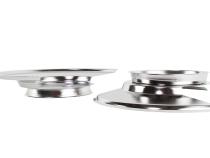 Jeep CJ Disc Brake Dust Cover Pair 76-78 CJ Polished Silver Kentrol