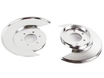Jeep CJ Disc Brake Dust Cover Pair 76-78 CJ Polished Silver Kentrol