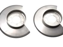 Jeep CJ Disc Brake Dust Cover Pair 78-86 CJ Polished Silver Kentrol