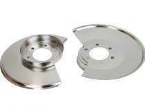 Jeep CJ Disc Brake Dust Cover Pair 78-86 CJ Polished Silver Kentrol