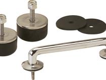 Jeep TJ/JK Windshield Tie Down Kit 97-18 Wrangler TJ/JK Polished Silver Kentrol
