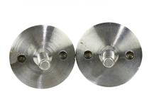Jeep CJ/YJ Windshield Knobs Pair 76-95 CJ and Wrangler YJ Polished Silver Kentrol