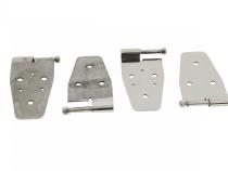 Jeep TJ Door Hinge Set 4 Pieces 97-06 Wrangler TJ Polished Silver Kentrol
