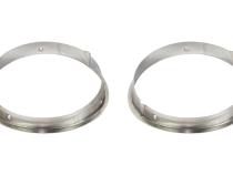 Jeep TJ Headlight Bezels Pair 97-06 Wrangler TJ Polished Silver Kentrol