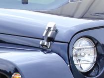 Jeep JK Hood Catch Pair 07-18 Wrangler JK Polished Silver Kentrol