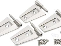 Jeep JK Door Hinge Set 4 Pieces 2 Door 07-18 Wrangler JK Polished Silver Kentrol