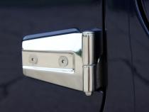 Jeep JK Door Hinge Set 4 Pieces 2 Door 07-18 Wrangler JK Polished Silver Kentrol