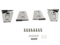 Jeep JK Door Hinge Set 4 Pieces 2 Door 07-18 Wrangler JK Polished Silver Kentrol