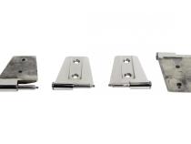 Jeep JK Door Hinge Set 4 Pieces 2 Door 07-18 Wrangler JK Polished Silver Kentrol