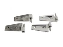 Jeep JK Door Hinge Set 4 Pieces 2 Door 07-18 Wrangler JK Polished Silver Kentrol