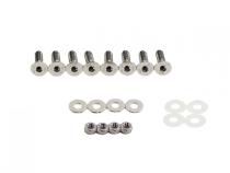 Jeep JK Door Hinge Set 4 Pieces 2 Door 07-18 Wrangler JK Polished Silver Kentrol