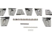 Jeep JK Door Hinge Set 8 Pieces 4 Door 07-18 Wrangler JK Polished Silver Kentrol