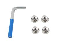 Jeep JK JK OEM Anti-Theft Door Nuts 2 Door 07-18 Wrangler JK Polished Silver Kentrol