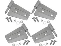 Jeep JK Door Hinge Set 4 Pieces 2 Door 07-18 Wrangler JK Bare Grey Kentrol