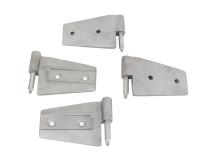 Jeep JK Door Hinge Set 4 Pieces 2 Door 07-18 Wrangler JK Bare Grey Kentrol