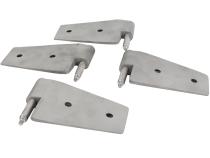 Jeep JK Door Hinge Set 4 Pieces 2 Door 07-18 Wrangler JK Bare Grey Kentrol