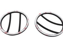 Jeep JK Front Marker Covers Pair 07-18 Wrangler JK Powdercoat Black Kentrol