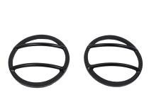 Jeep JK Fog Light Cover Pair 07-18 Wrangler JK Powdercoat Black Kentrol