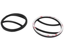 Jeep JK Fog Light Cover Pair 07-18 Wrangler JK Powdercoat Black Kentrol