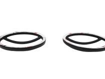 Jeep JK Fog Light Cover Pair 07-18 Wrangler JK Powdercoat Black Kentrol