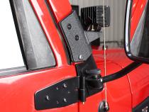 Jeep TJ Windshield Hinge Pair 97-06 Wrangler TJ Powdercoat Black Kentrol