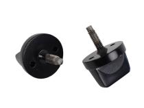 Jeep CJ/YJ Windshield Knobs Pair 76-95 CJ and Wrangler YJ Powdercoat Black Kentrol