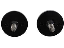 Jeep CJ/YJ Windshield Knobs Pair 76-95 CJ and Wrangler YJ Powdercoat Black Kentrol