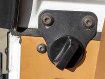 Jeep CJ/YJ Windshield Knobs Pair 76-95 CJ and Wrangler YJ Powdercoat Black Kentrol