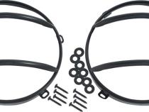 Jeep JK Euro Headlight Guards Pair  07-18 Wrangler JK Powdercoat Black Kentrol