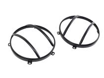 Jeep JK Euro Headlight Guards Pair  07-18 Wrangler JK Powdercoat Black Kentrol