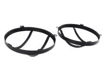 Jeep JK Euro Headlight Guards Pair  07-18 Wrangler JK Powdercoat Black Kentrol