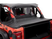 Jeep Bikini Top Header Safari Cable Style Bikini Tops For Jeep 2024-Current Wrangler JL 4 Door Black Diamond Bestop