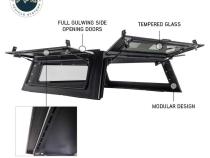 Expedition Truck Cap W/Full Wing Doors, Front and Rear Windows and 3rd Brake Light 19-23 Ford Ranger 5 Foot Bed Overland Vehicle Systems