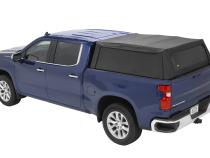 Supertop Truck Bed Cap 2 For Chevy/GMC 2020-2024 Silverado/Sierra 2500/3500 HD 6.8 Foot Black Diamond PVC Coated Sailcloth No Drill Bestop