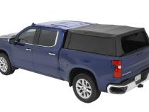 Supertop Truck Bed Cap 2 For Chevy/GMC 2020-2024 Silverado/Sierra 2500/3500 HD 6.8 Foot Black Diamond PVC Coated Sailcloth No Drill Bestop