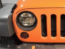 Jeep JK Front Marker Covers Pair 07-18 Wrangler JK Textured Black Kentrol