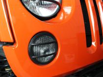 Jeep JK Front Marker Covers Pair 07-18 Wrangler JK Textured Black Kentrol