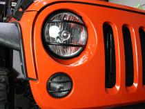 Jeep JK Front Marker Covers Pair 07-18 Wrangler JK Textured Black Kentrol