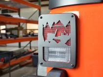 Jeep JK Heritage Taillight Guard 07-18 Wrangler JK Textured Black Kentrol