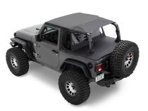 Cargo Deck Covers For Jeep 2018-Current Wrangler JL 2 Door Factory Soft top Removed No Belt Rail Channels Black Diamond Bestop