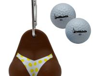 Bottom Chocolate Yellow Polka Dot Bikini Golf Ball Holder Ballkinis