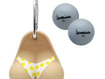 Bottom Vanilla Yellow Polka Dot Bikini Golf Ball Holder Ballkinis