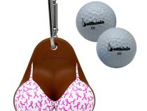 Top Chocolate Breast Cancer Ribbon Bikini Golf Ball Holder Ballkinis