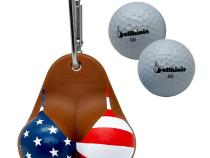 Bikini Golf Ball Holder Top Chocolate USA Ballkinis