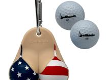 Bikini Golf Ball Holder Top Vanilla USA Ballkinis