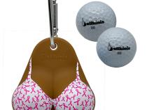 Top Mocha Breast Cancer Ribbon Bikini Golf Ball Holder Ballkinis