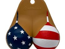 Bikini Golf Ball Holder Top Mocha USA Ballkinis